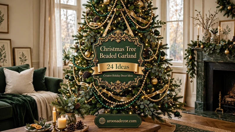 Christmas Tree Beaded Garland - 24 Creative Holiday Decor Ideas